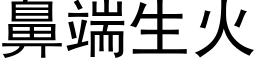 鼻端生火 (黑体矢量字库)