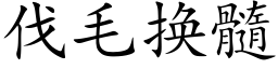 伐毛换髓 (楷体矢量字库)