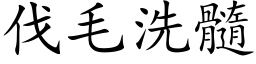 伐毛洗髓 (楷體矢量字庫)