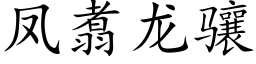 鳳翥龍骧 (楷體矢量字庫)