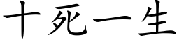 十死一生 (楷体矢量字库)