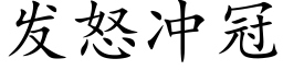 發怒沖冠 (楷體矢量字庫)