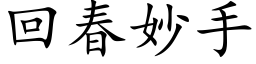 回春妙手 (楷體矢量字庫)