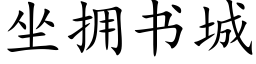 坐擁書城 (楷體矢量字庫)