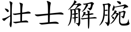 壯士解腕 (楷體矢量字庫)