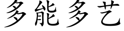 多能多藝 (楷體矢量字庫)