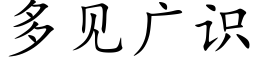 多见广识 (楷体矢量字库)