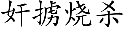 奸掳烧杀 (楷体矢量字库)