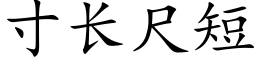 寸長尺短 (楷體矢量字庫)