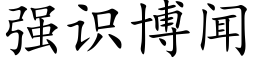 强识博闻 (楷体矢量字库)