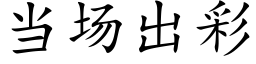 当场出彩 (楷体矢量字库)