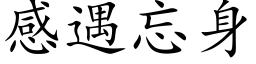 感遇忘身 (楷体矢量字库)