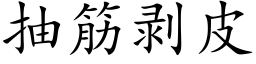 抽筋剥皮 (楷体矢量字库)