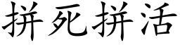 拼死拼活 (楷体矢量字库)