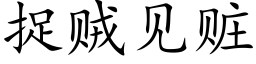 捉贼见赃 (楷体矢量字库)