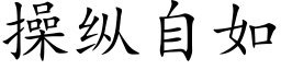 操纵自如 (楷体矢量字库)