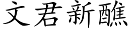 文君新醮 (楷體矢量字庫)