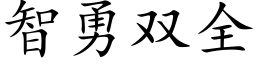 智勇雙全 (楷體矢量字庫)