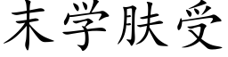 末学肤受 (楷体矢量字库)