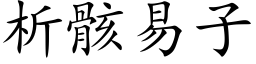 析骸易子 (楷体矢量字库)