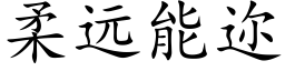 柔遠能迩 (楷體矢量字庫)