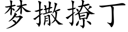 夢撒撩丁 (楷體矢量字庫)