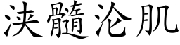 浃髓沦肌 (楷体矢量字库)