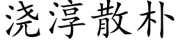 浇淳散朴 (楷体矢量字库)