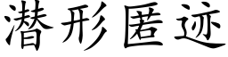 潛形匿迹 (楷體矢量字庫)