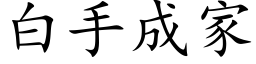 白手成家 (楷体矢量字库)