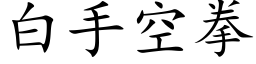 白手空拳 (楷体矢量字库)