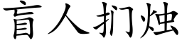 盲人扪燭 (楷體矢量字庫)