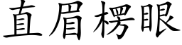 直眉楞眼 (楷體矢量字庫)