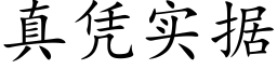 真凭实据 (楷体矢量字库)