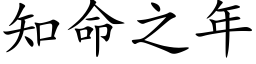 知命之年 (楷体矢量字库)