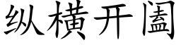 纵横开阖 (楷体矢量字库)