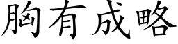 胸有成略 (楷體矢量字庫)