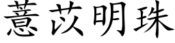 薏苡明珠 (楷体矢量字库)