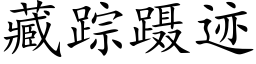 藏蹤蹑迹 (楷體矢量字庫)