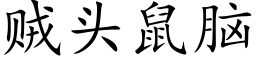 贼头鼠脑 (楷体矢量字库)