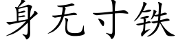 身無寸鐵 (楷體矢量字庫)