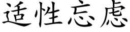 适性忘慮 (楷體矢量字庫)