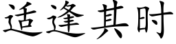 适逢其時 (楷體矢量字庫)