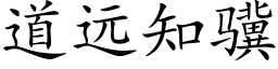 道远知骥 (楷体矢量字库)