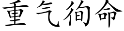 重氣徇命 (楷體矢量字庫)