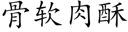 骨軟肉酥 (楷體矢量字庫)