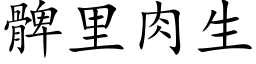 髀里肉生 (楷体矢量字库)