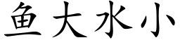 魚大水小 (楷體矢量字庫)