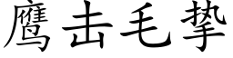 鹰击毛挚 (楷体矢量字库)