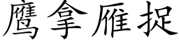 鷹拿雁捉 (楷體矢量字庫)